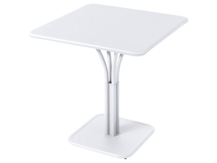 Bílý kovový stůl Fermob Luxembourg Pedestal 71 x 71 cm