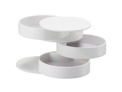Bílý plastový organizér na šperky Yamazaki Tower 10 cm