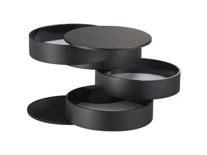 Černý plastový organizér na šperky Yamazaki Tower 10 cm
