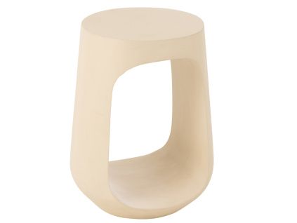 Béžový dřevěný odkládací stolek J-line Cargo 35 cm