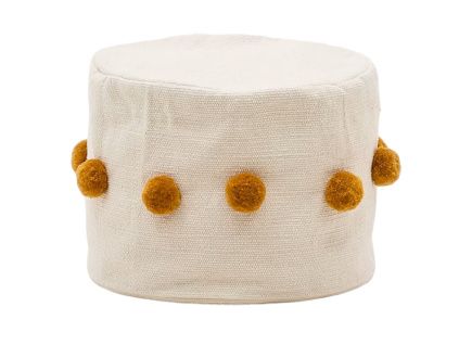 Béžovo-žlutý puf Kave Home Manua 40 cm