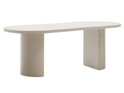 Lakovaný jídelní stůl Kave Home Nealy 200 x 100 cm - odstín ecru