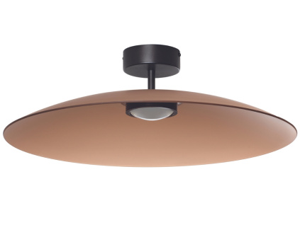 Hnědé skleněné stropní LED světlo Nova Luce Polifemo 60 cm