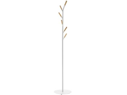 Bílý kovový věšák Kave Home Bren 175 cm