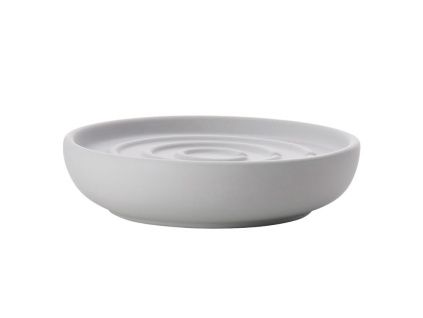 Světle šedá porcelánová miska na mýdlo Nova