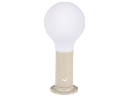 Světle šedá nabíjecí stolní LED lampa Fermob Aplo 26,5 cm