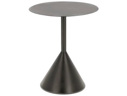 Černý kovový odkládací stolek Kave Home Yinan 48 cm