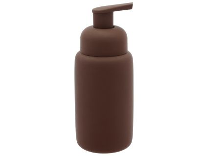 Tmavě hnědý kameninový dávkovač mýdla Mono