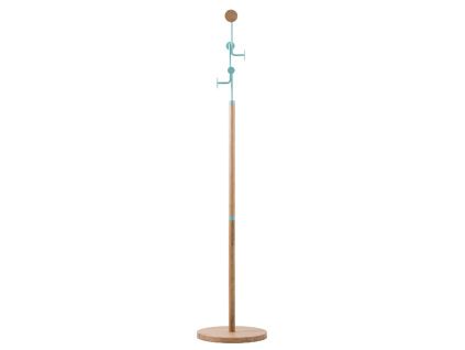 Tyrkysový dubový věšák Hook 170 cm