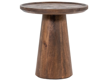 Hnědý dřevěný odkládací stolek Ron 46 cm