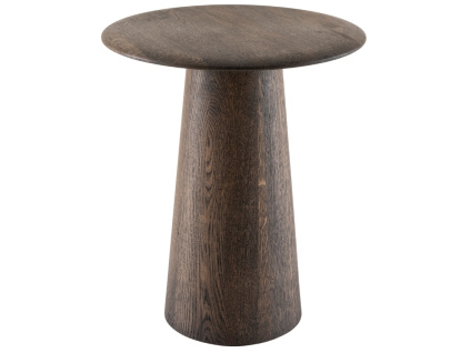 Tmavý dubový odkládací stolek Mushroom 40 cm