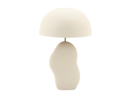 Béžová kovová stolní lampa Aizu