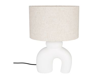Bílá keramická stolní lampa ZUIVER BIBI