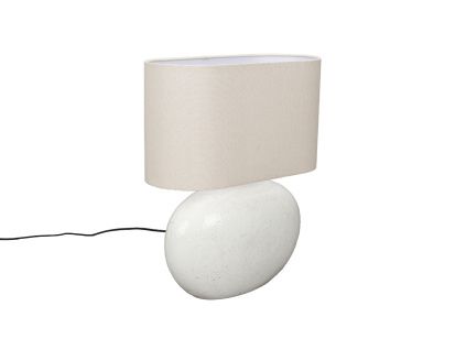 Béžová keramická stolní lampa DUTCHBONE HAILEY