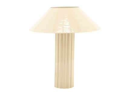 Béžová kovová stolní lampa Pallas