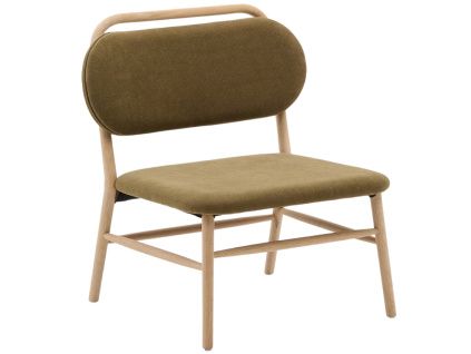 Zelené čalouněné křeslo Kave Home Helda