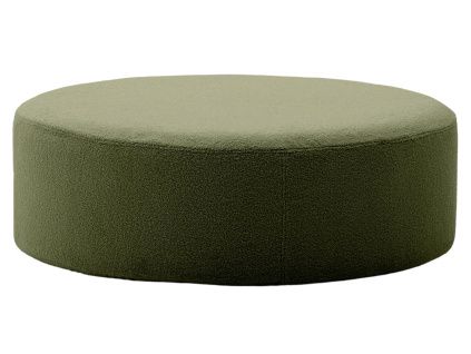 Zelený bouclé taburet Kave Home Kaeli 120 cm