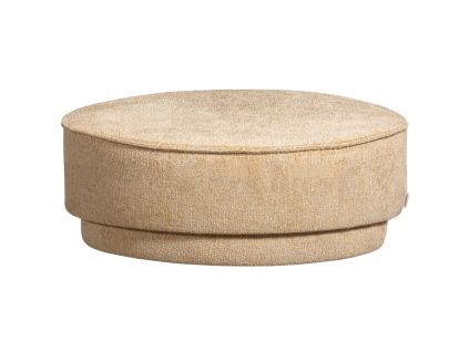 Světle béžový čalouněný taburet Pearlo 80 cm