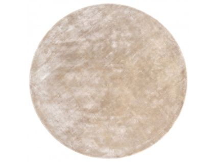 Béžový kulatý koberec Plain 250 cm