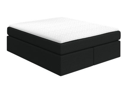 Černá čalouněná postel boxspring CHESTNUT 200 x 200 cm