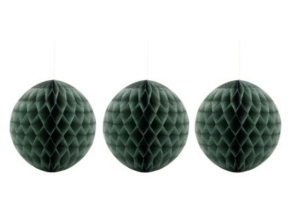 Set tří zelených papírových vánočních ozdob Ornaments