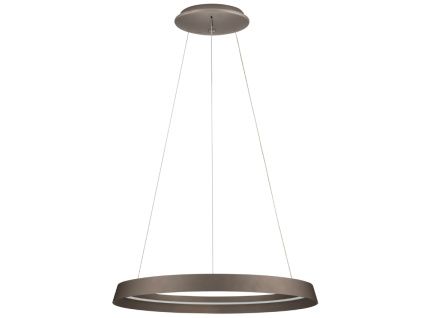 Hnědé kovové závěsné LED světlo Nova Luce Ormi 60 cm