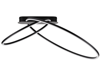 Černé kovové stropní LED světlo Nova Luce Kiklos 72 cm
