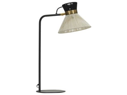 Černá kovová stolní lampa Cord