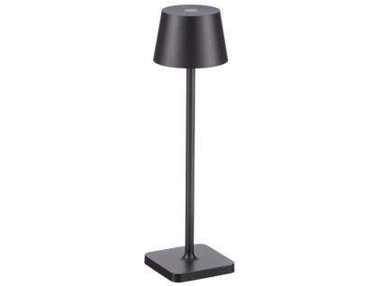 Černá kovová nabíjecí stolní LED lampa Nova Luce Deck