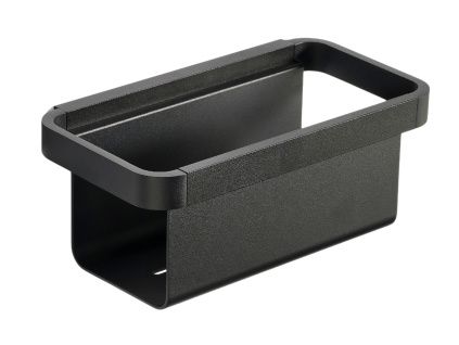 Černý kovový nástěnný držák Rim 22 cm