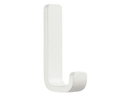 Bílý kovový háček Rim 8,5 cm