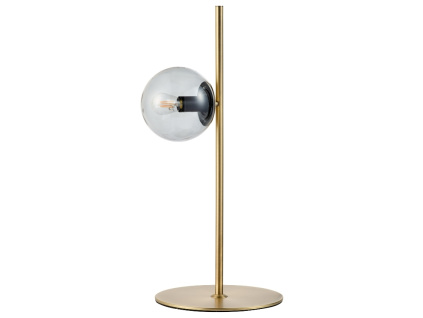 Mosazná kovová stolní lampa Orb