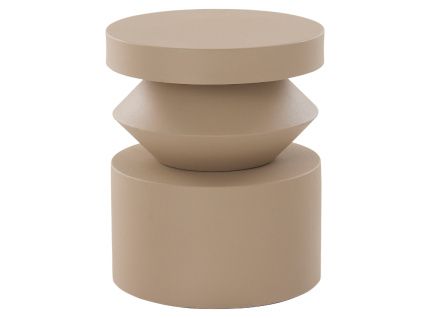 Béžový kovový odkládací stolek OMARA 34,5 cm