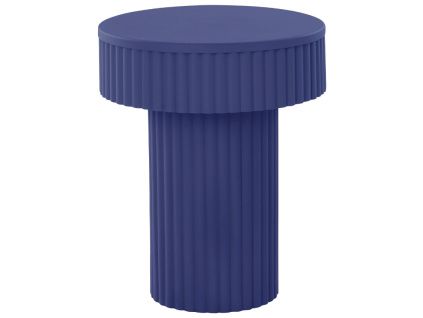 Modrý kovový odkládací stolek WINTON 36 cm