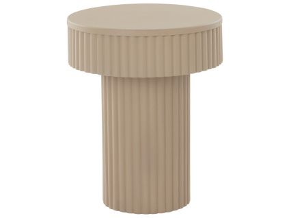 Béžový kovový odkládací stolek WINTON 36 cm