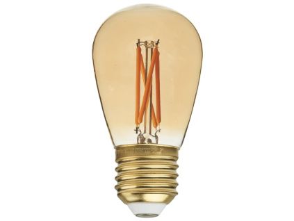 Zlatá stmívatelná LED žárovka Teardrop E27 2W