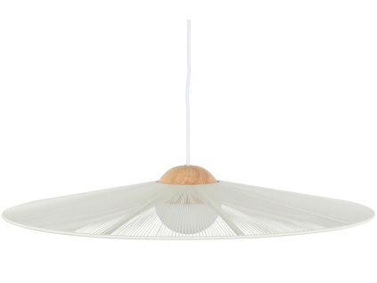 Bílé bavlněné závěsné světlo ZUIVER BELLE 80 cm