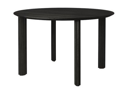 Černý dubový jídelní stůl Comfort Circle 120 cm