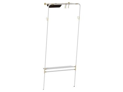 Bílý kovový věšák Lean On Me 182 cm