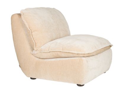 Béžové čalouněné lounge křeslo DUTCHBONE RADLEY