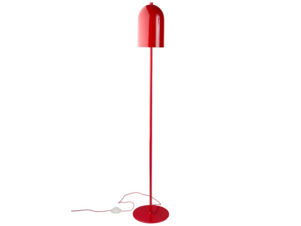 Červená kovová stojací lampa ARA 130 cm