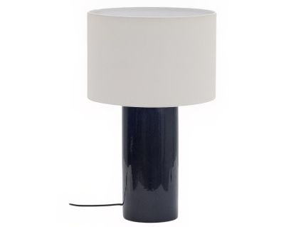 Tmavě modrá keramická stolní lampa Kave Home Toneric