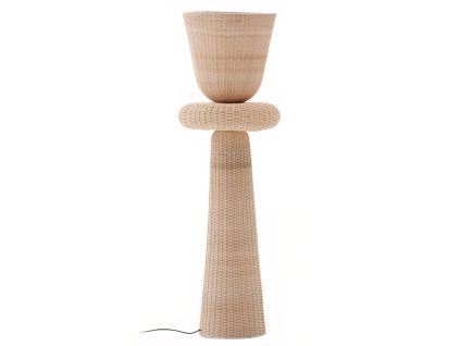Ratanová stojací lampa Kave Home Neuda 140 cm
