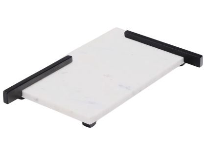 Bílé mramorové servírovací prkénko Kave Home Vira 39 x 24 cm