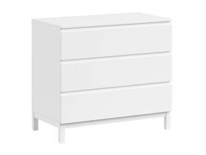 Bílá dřevěná přebalovací komoda Vipack Eva 98,5 x 57 cm