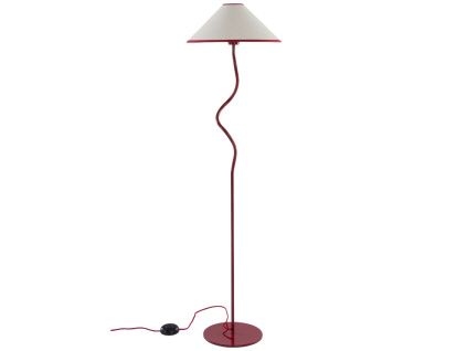 Červená kovová stojací lampa JULIET 148 cm