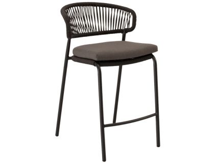 Antracitová kovová barová židle Randall 68 cm