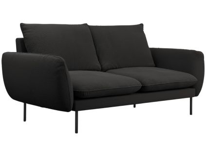 Černá bouclé dvoumístná pohovka Vienna 160 cm
