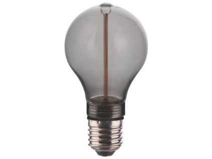Kouřově šedá dekorativní stmívatelná LED žárovka Deco A60 E27 2W