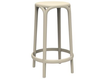 Béžová plastová barová židle BROOKLYN 66 cm